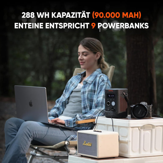 Jackery Explorer 300D - Kompakte DC-Powerstation (288 Wh, 300 W)