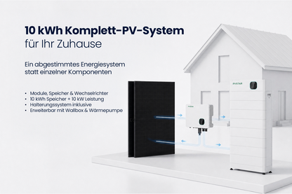 PVSTAR 10kW Komplettsystem – Hybrid-Solaranlage mit Speicher