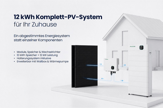 PVSTAR 12kW Komplettsystem – Hybrid-Solaranlage mit Speicher