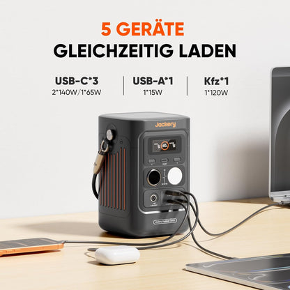 Jackery Explorer 300D - Kompakte DC-Powerstation (288 Wh, 300 W)