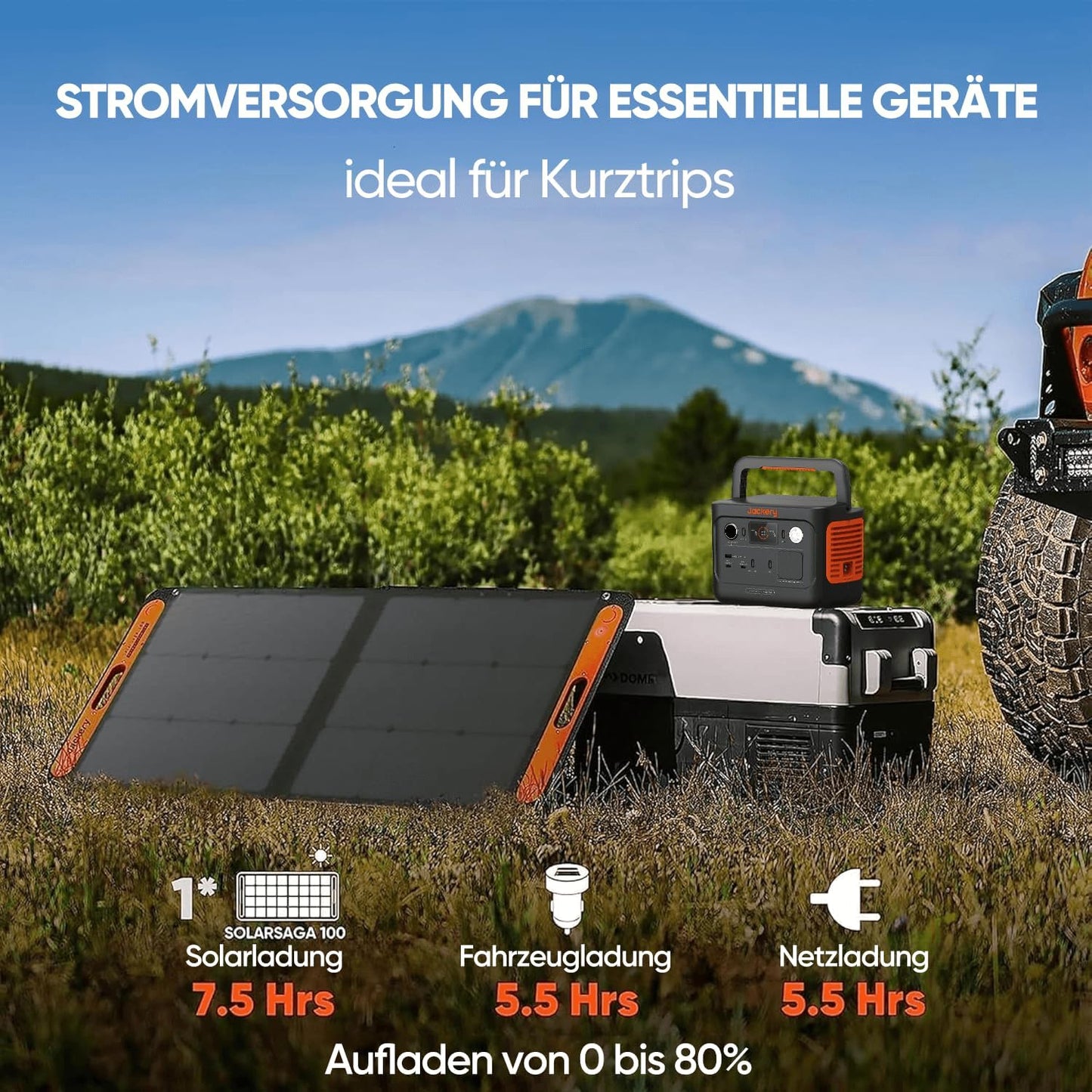 Jackery SolarSaga 100 – Faltbares Solarpanel (100 W)