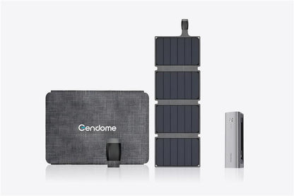 GENDOME Solar Power Bundle – Micro × Solar – 15000mAh LiFePO4 Powerbank mit 36W Solarpanel