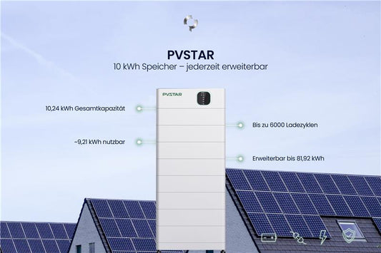 PVSTAR 10kW Komplettsystem – Hybrid-Solaranlage mit Speicher
