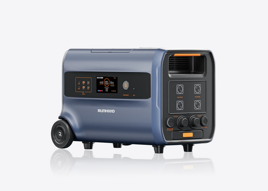 RUNHOOD F2400 – Balkonkraftwerk mit Speicher (LiFePO₄ 2400 Wh / 2400 W)