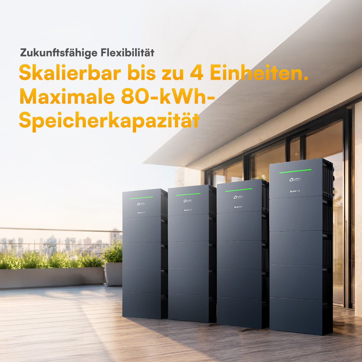 LumenHaus SunMini – Balkonkraftwerk-Speichersystem (4 kWh, 2.500 W)