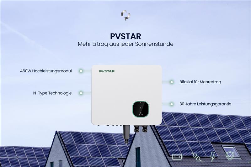 PVSTAR 12kW Komplettsystem – Hybrid-Solaranlage mit Speicher