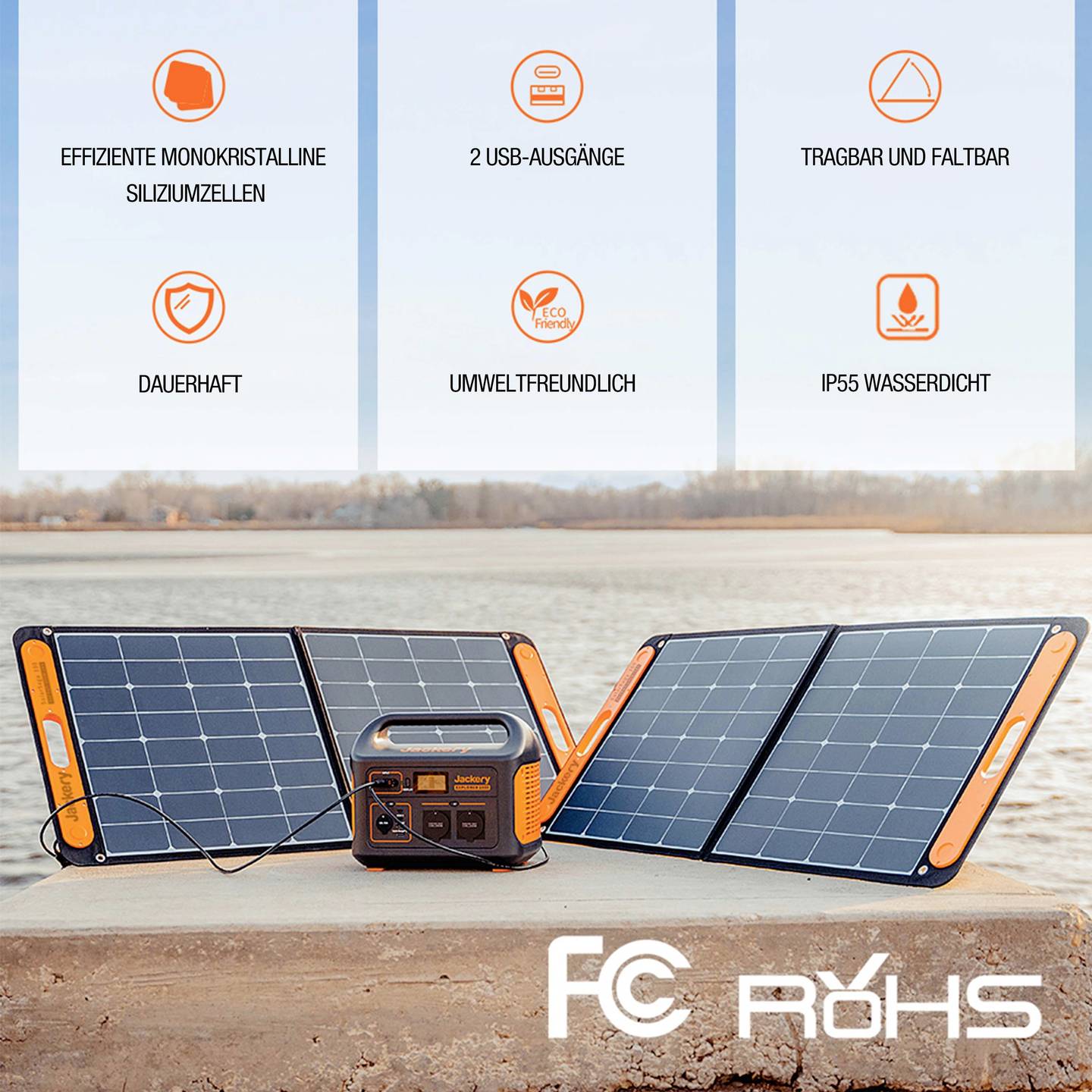 Jackery SolarSaga 100 – Faltbares Solarpanel (100 W)