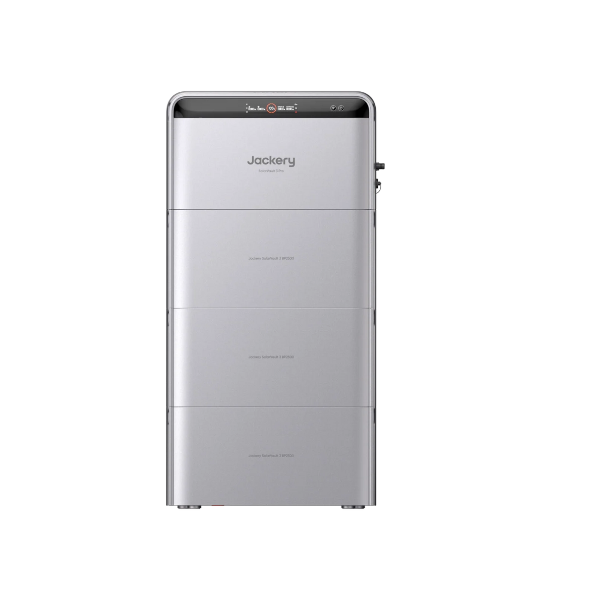 Jackery SolarVault 3 Pro mit gestapelten SolarVault 3 BP2500 Erweiterungsakkus